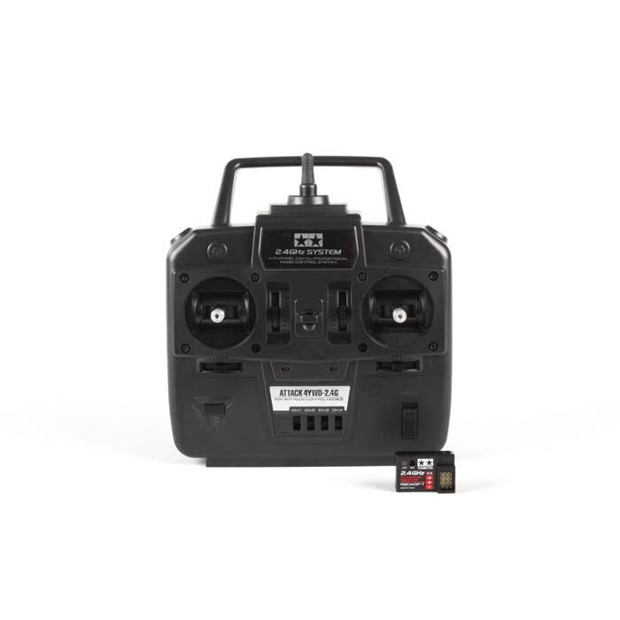Tamiya 7255252 Attack 2.4 GHZ Radio System, 4 Channel: 1/14 Semi