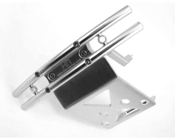 Hot Racing AGM1330F08 Monster Gt Silver Aluminum Front Bumper