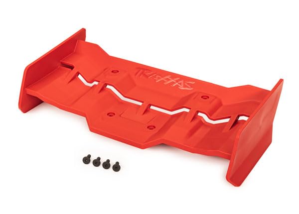 Traxxas 7821R Wing, Red/ 4x12mm FCS (4)