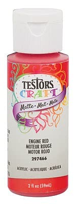 Testors 297466  Acrylic Craft Paint - Engine Red 2 oz