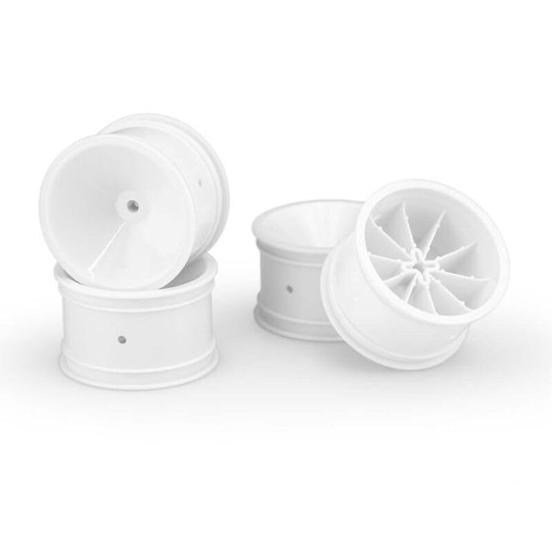J-Concepts 3404W Mono 2.2" Rear Wheels, White (4): RC10, RC10B2, RC10B3