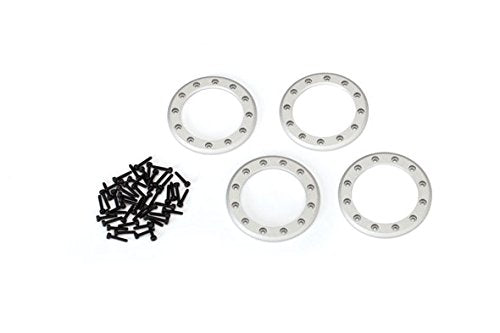 Traxxas 8169 Satin Aluminum 1.9 Bead-Lock Rings(4) Screws(48): 1/10 TRX-4