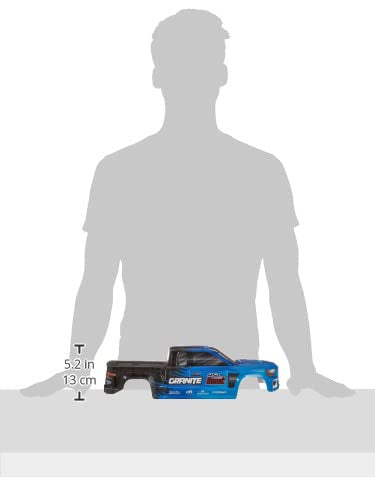 Arrma 402344 1/10 Granite 4X2 Painted Decaled Trimmed Body, Blue/Black