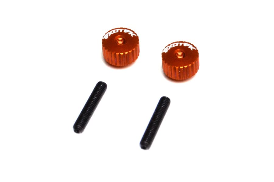Exotek Racing 1191OR Twist Nuts For M3 Thread, Orange
