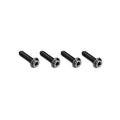 J Concepts 50402 3x12mm Top Hat Titanium Screw, Stealth Black, 4pc