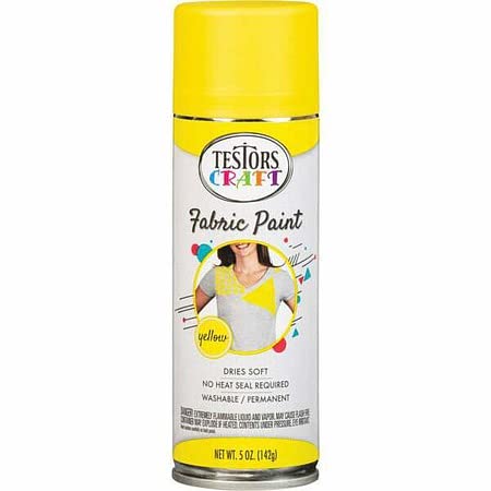 Testors 344361  Craft Fabric Spray Paint - Yellow 5 oz