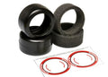 Exotek Racing 2116 F1 1/10  Pair Front Belted Rubber Tires With Foams, 36X, Red-Soft