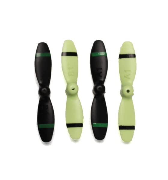 Rage R/C 4102 Propeller Set, Black/Green (4) Pico X