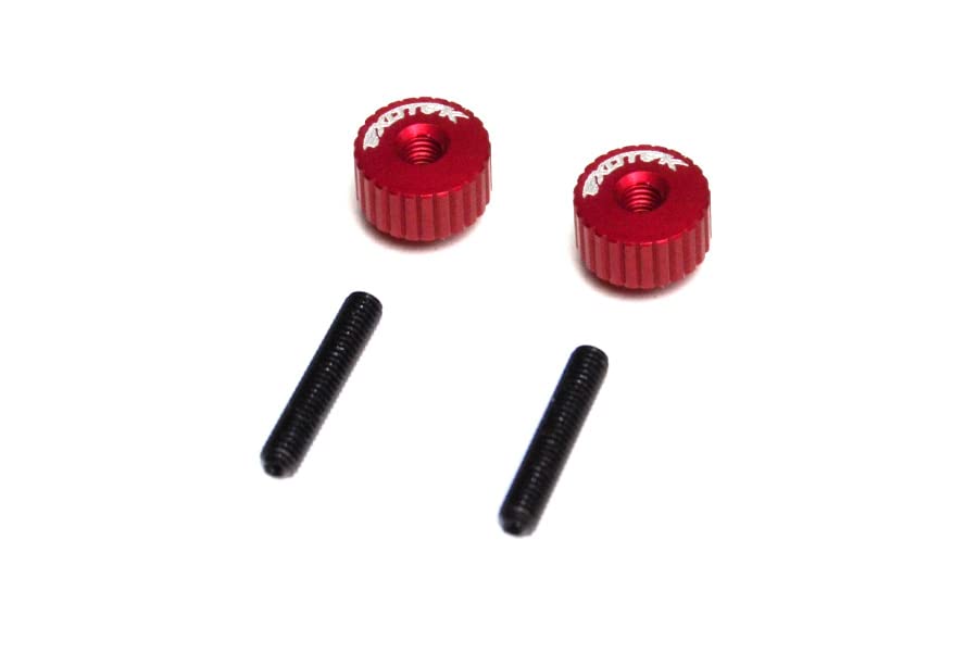 Exotek Racing 1191RED Twist Nuts For M3 Thread, Red