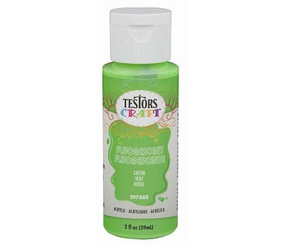 Testors 297505 Acrylic Fluorescent Craft Paint - Green 2 oz