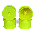 DE Racing SB4ARY Speedline Rear Buggy Wheels, for Associated B6-B64, TLR22-22-4, Yellow, (4pcs)
