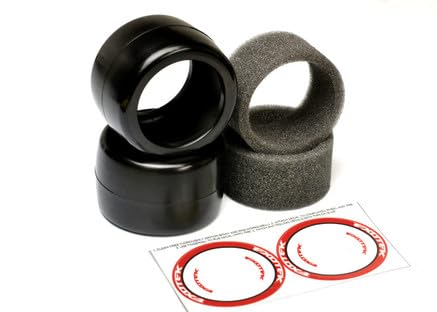 Exotek Racing 2119 F1 1/10 Rear Belted Rubber Tires with Foam, 33X, Red-Soft