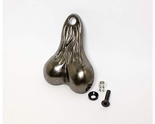 Hot Racing ACC6901 Black Chrome Metal 3D Truck Dangler Balls, Bull Nuts