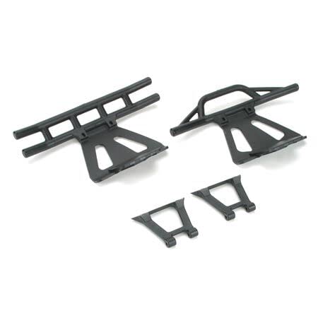 Losi LOSB2401 Front & Rear Bumpers & Braces: LST-XXL LST2 Muggy LST Aftershock