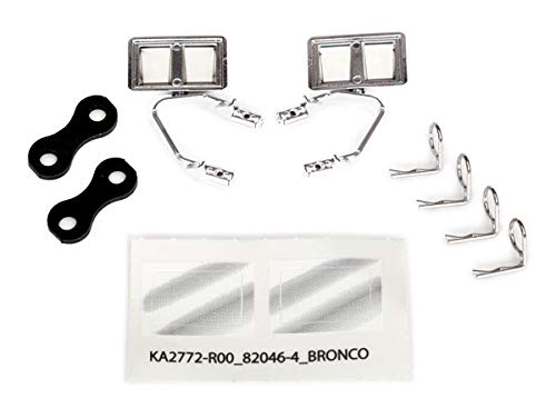 Traxxas 8073X Side Mirrors, Chrome (Left & Right)/ Retainers (2)/ Body Clips (4)