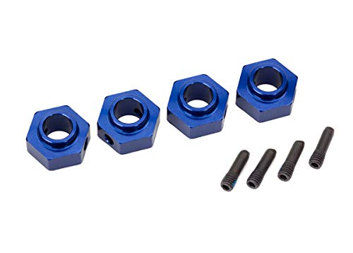 Traxxas 8269X Wheel Hubs, 12mm Hex, 6061-T6 Aluminum Blue-Anodized) (4)