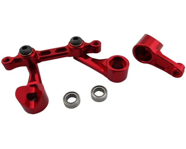 Hot Racing ARM4802 Aluminum Bellcrank Steering Saver w/Bearings Red: Arrma 2WD