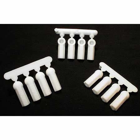 RPM 73381 Heavy Duty White Dyeable 4-40 Rod Ends/Ball Cups Losi