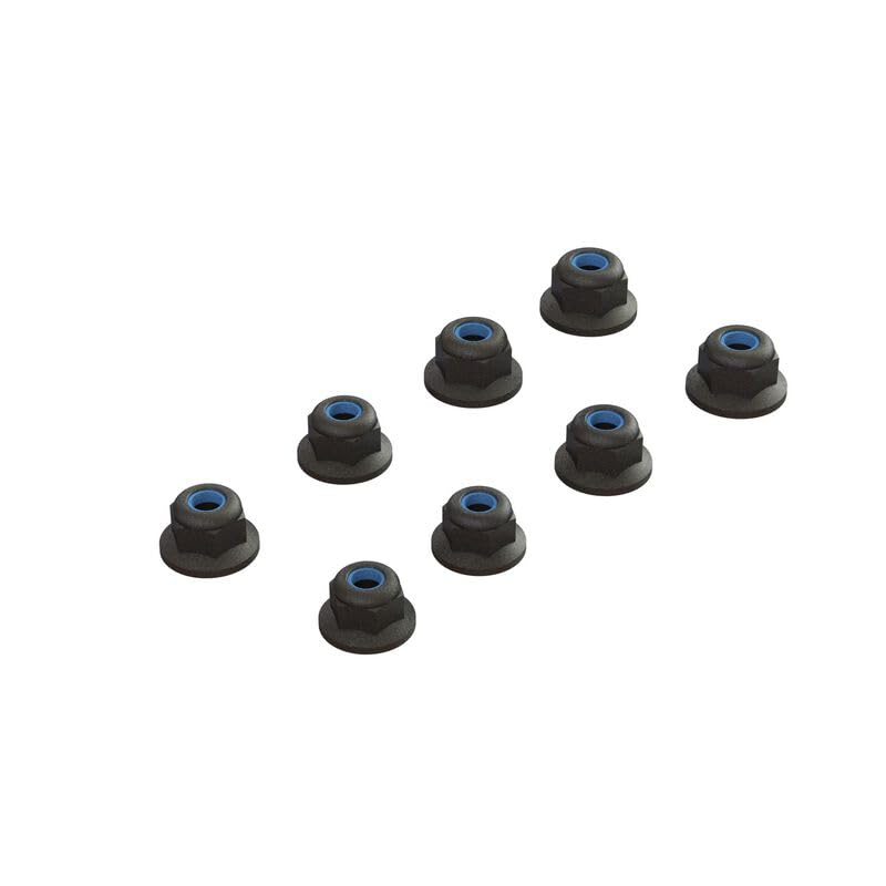 Arrma ARA708009 Flanged Lock Nut M3 Black (4pcs)