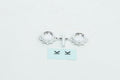 CEN Racing CD0634 Chrome Wheel Cap, w/Decal, for KG1 Forged KD014 Trident, 2pcs