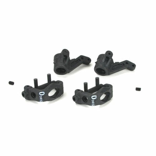 Losi LOSA9755 Graphite Front Spindles & Carriers 0-Degree