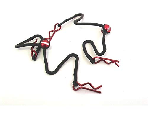 Hot Racing BWP123ET02 1/8 1/10 Rubber Leash Body pin (Red)