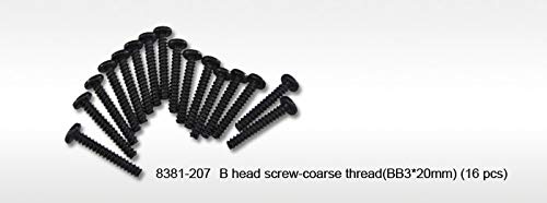 DHK Hobby 8381-207 B Head Screw - Coarse Thread (3x20mm) (16)
