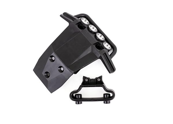 Traxxas 6736X Front Bumper, Bumper Support (for LED light kit installation): 4WD Rustler
