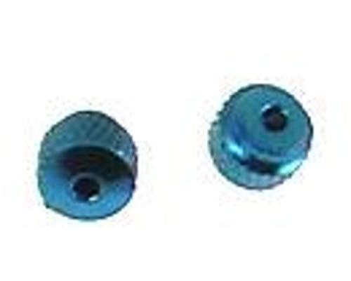 Hot Racing SH338NC06 Blue Aluminum Knurled Collars (2)