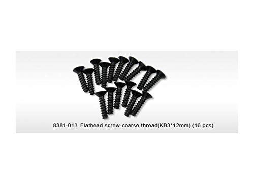 DHK Hobby 8381-013 Flathead Screw - Coarse Thread (3x12mm) (16) - Maximus