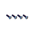 J Concepts 50391 3x10mm Top Hat Titanium Screw, Burnt Blue, 4pc