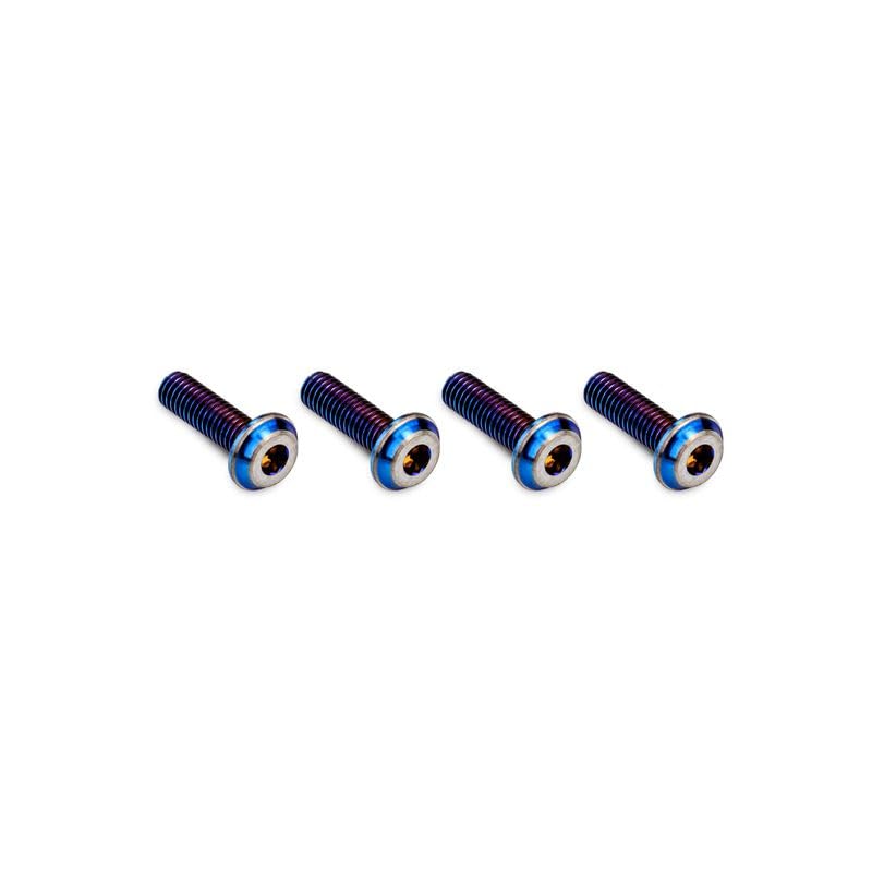 J Concepts 50391 3x10mm Top Hat Titanium Screw, Burnt Blue, 4pc