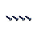 J Concepts 50401 3x12mm Top Hat Titanium Screw, Burnt Blue, 4pc