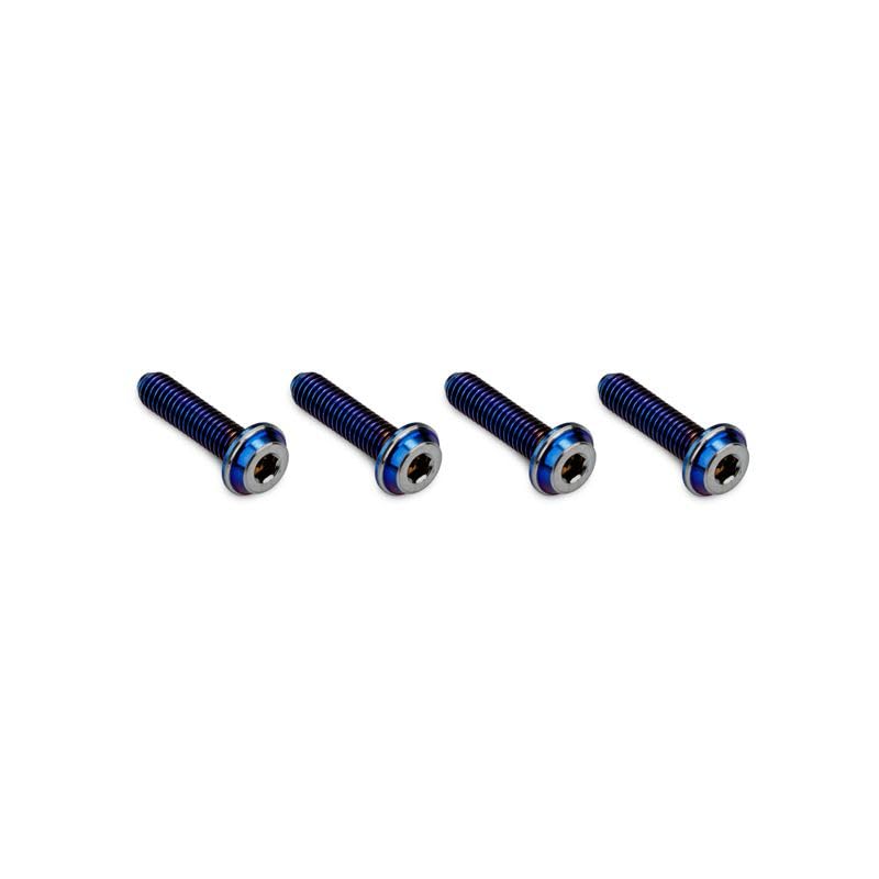 J Concepts 50401 3x12mm Top Hat Titanium Screw, Burnt Blue, 4pc
