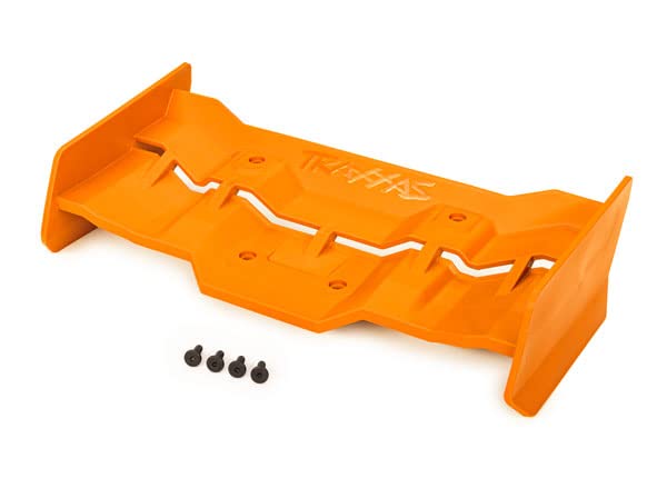 Traxxas 7821T Wing, Orange/ 4x12mm FCS (4)