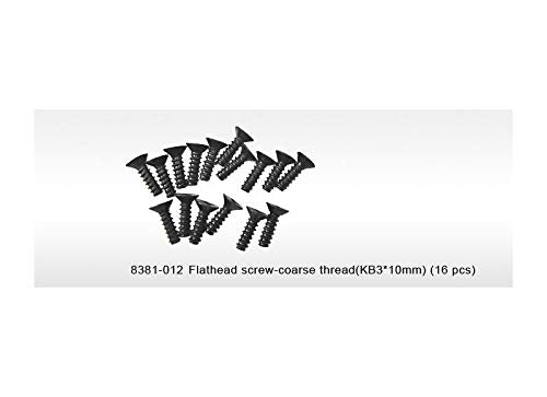 DHK Hobby 8381-012 Flathead Screw - Coarse Thread (3x10mm) (16)