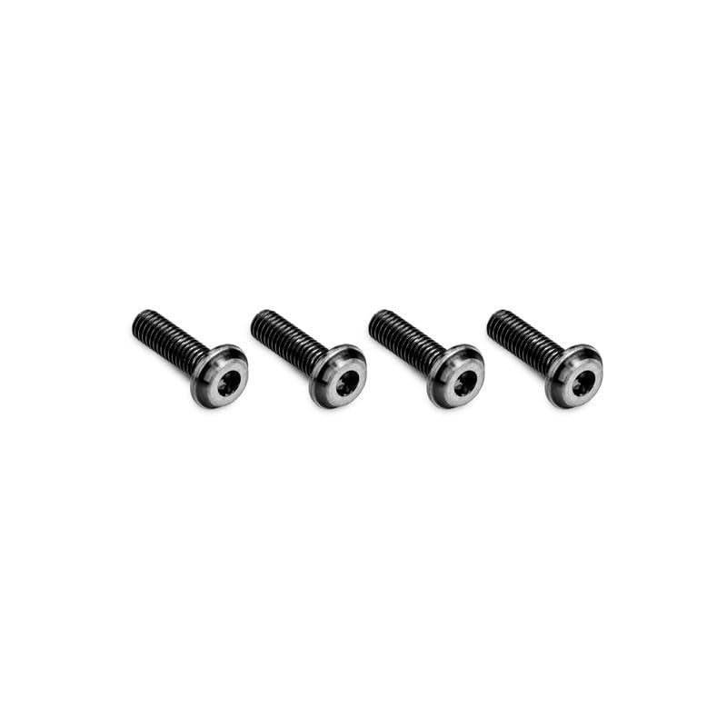 J Concepts 50392 3x10mm Top Hat Titanium Screw, Stealth Black, 4pc