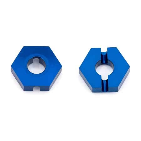 Team Associated 92063 B64 Fr Wheel Hexes, 12 mm, blue alum (3.5mm thick)