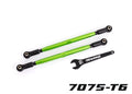 Traxxas 7897G Green Anodized Toe Links, 7075-T6 Alum (2): X-Maxx WideMaxx Kit