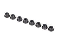 Traxxas 2744X Nuts, 3mm Nylon Locking, Flanged, Black (8)