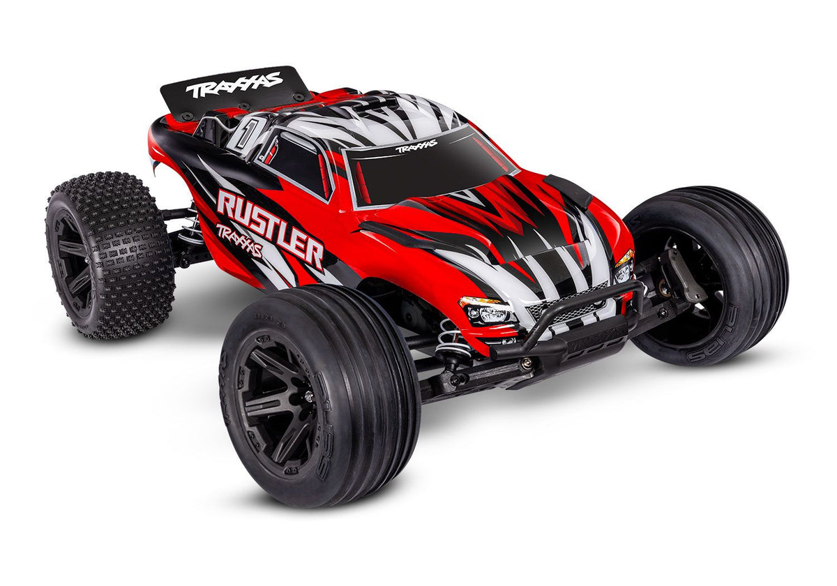 Traxxas 37254-8-REDX Rustler 2WD XL-5 HD RTR Red w/Battery & Charger