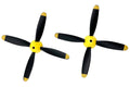 Rage R/C RGRA1364 4-Blade Prop w/Spinner (2-Pack); P-51 Obsession