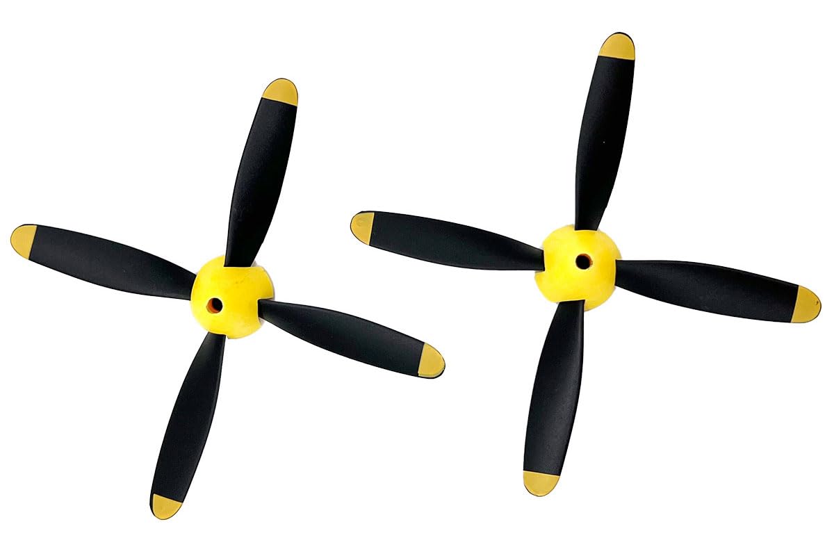 Rage R/C RGRA1364 4-Blade Prop w/Spinner (2-Pack); P-51 Obsession