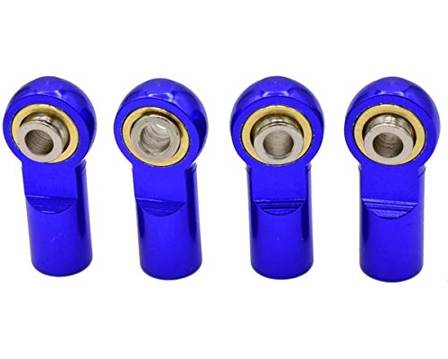 Hot Racing RVO160AHBN06 Blue 7075 Aluminum Push Rod Ends (4)