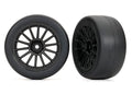 Traxxas 9374 Tires/Wheels Multi-Spoke Black Wheels, 2.0' Wide Slick Tires (2)