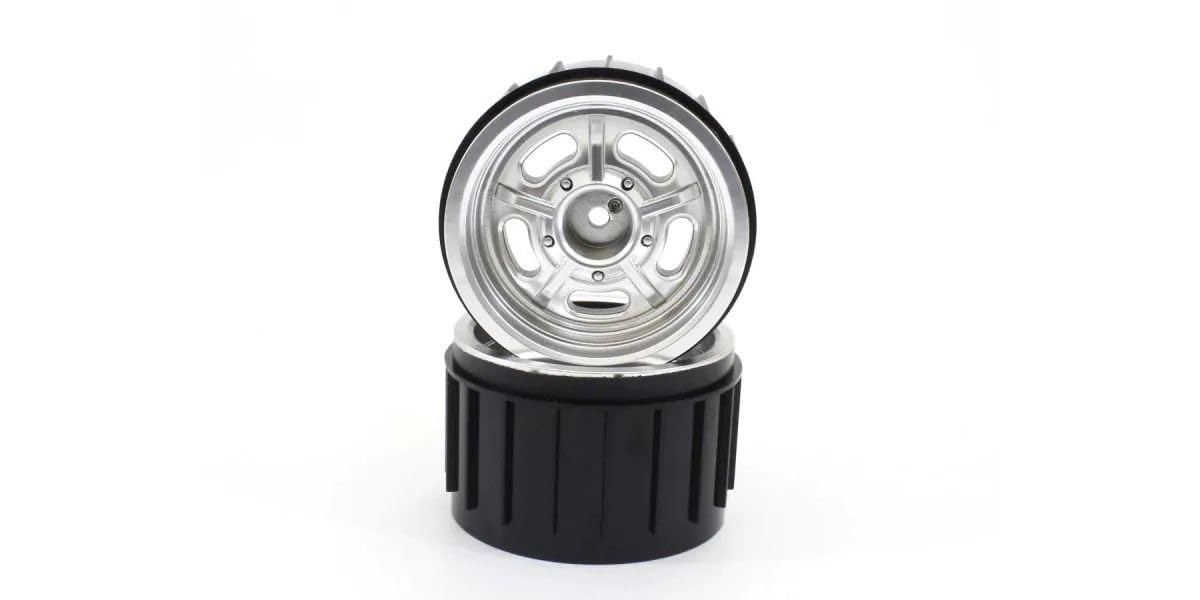 Kyosho KBH001SC Wheel, Satin Chrome, for Mad Wagon VE, 2pcs