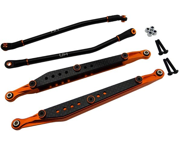 Hot Racing AMJ5603 Carbon Fiber Graphite Rear Link Set, Orange: Axial Yeti RR10 SMT10