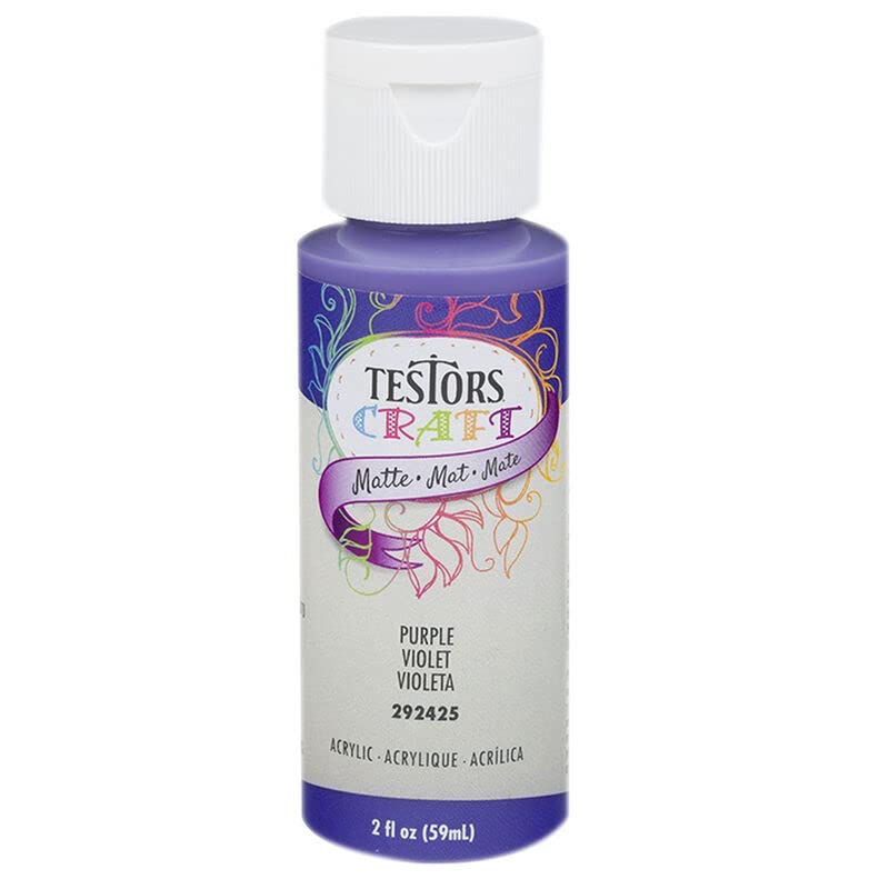 Testors 292425A 2oz Acrylic Craft Paint - Matte Purple