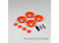 J Concepts 26686 Tracker Wheel Discs, 4pc Orange