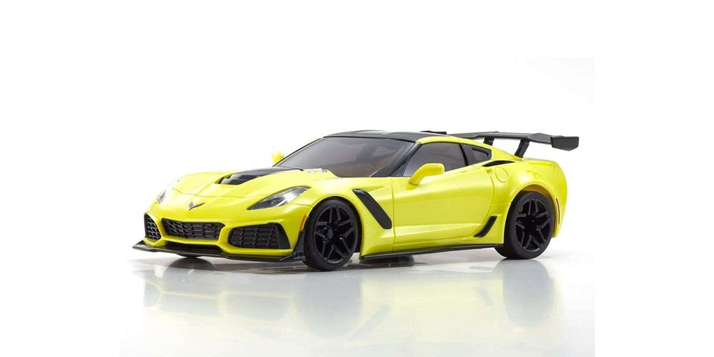 Kyosho 32334Y Mini-Z RWD Chevrolet Corvette ZR1, Corvette Racing Yellow, w/ LED
